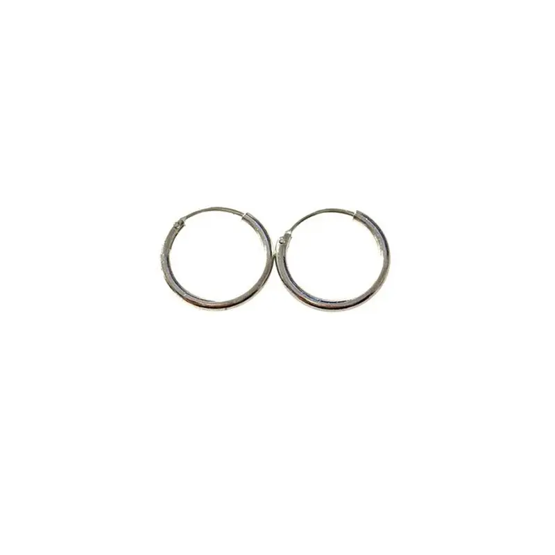 Dezlen Σκουλαρίκια κρικάκια ασημί 1.2cm, W625