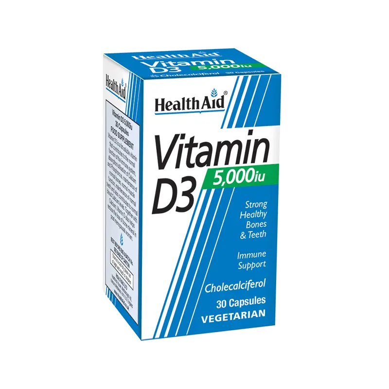 Health Vitamin D3 5,000IU, 30 Κάψουλες