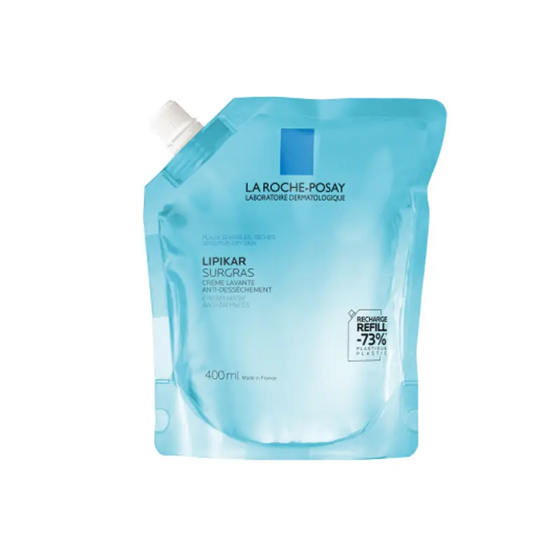 La Roche Posay Lipikar Surgras Refill, Ανταλλακτικό Kαθαριστικό για πρόσωπο και σώμα σε ρευστή μορφή, 400ml