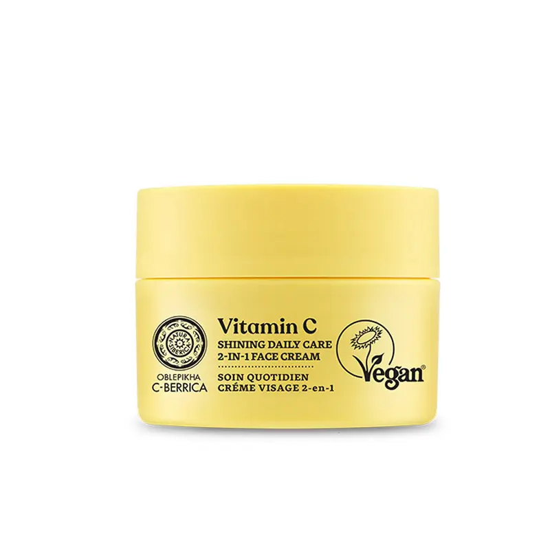 Natura Siberica C-Berrica Shining Daily Care 2-in-1 Face Cream, Κρέμα Προσώπου 2 σε 1 με Βιταμίνη C για Ενυδάτωση & Λάμψη, 50ml