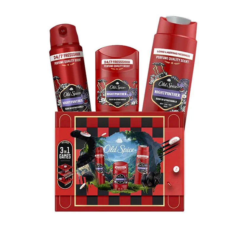 Old Spice Nightpanther Promo, Αποσμητικό Spray, 150ml, Αποσμητικό Στίκ, 50ml, Αφρόλουτρο & Σαμπουάν, 250ml & Δώρο Gamebox, 3in1 Games
