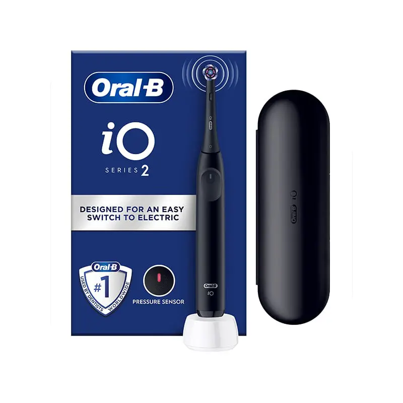 Oral- B iΟ Series 2 Clean & Care & with Travel Case, Ηλεκτρική Οδοντόβουρτσα με Θήκη Ταξιδιού Μαύρη