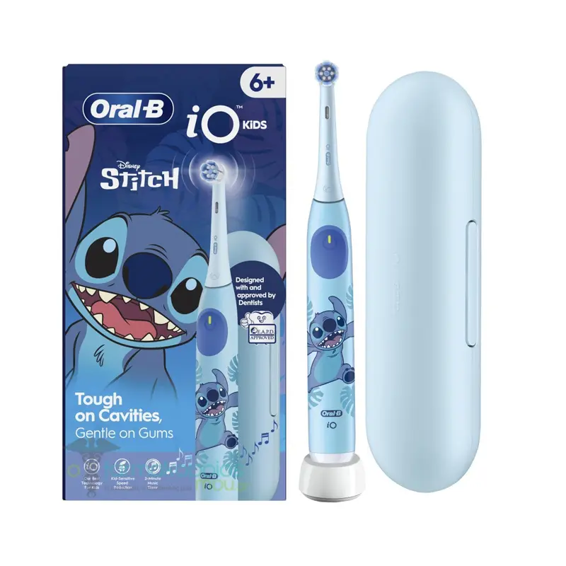 Oral-B iO Disney Stitch Επαναφορτιζόμενη Ηλεκτρική Οδοντόβουρτσα, 1τεμ, Κεφαλή Οδοντόβουρτσας, 1τεμ & Θήκη Ταξιδίου, 1τεμ από 6+ ετών