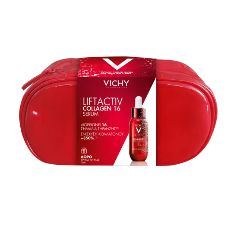 Vichy Liftactiv Collagen Specialist 16 Serum Promo, Ορός, 30ml & Δώρο Liftactiv Collagen Specialist Night Κρέμα Νύχτας, 15ml & Νεσεσέρ