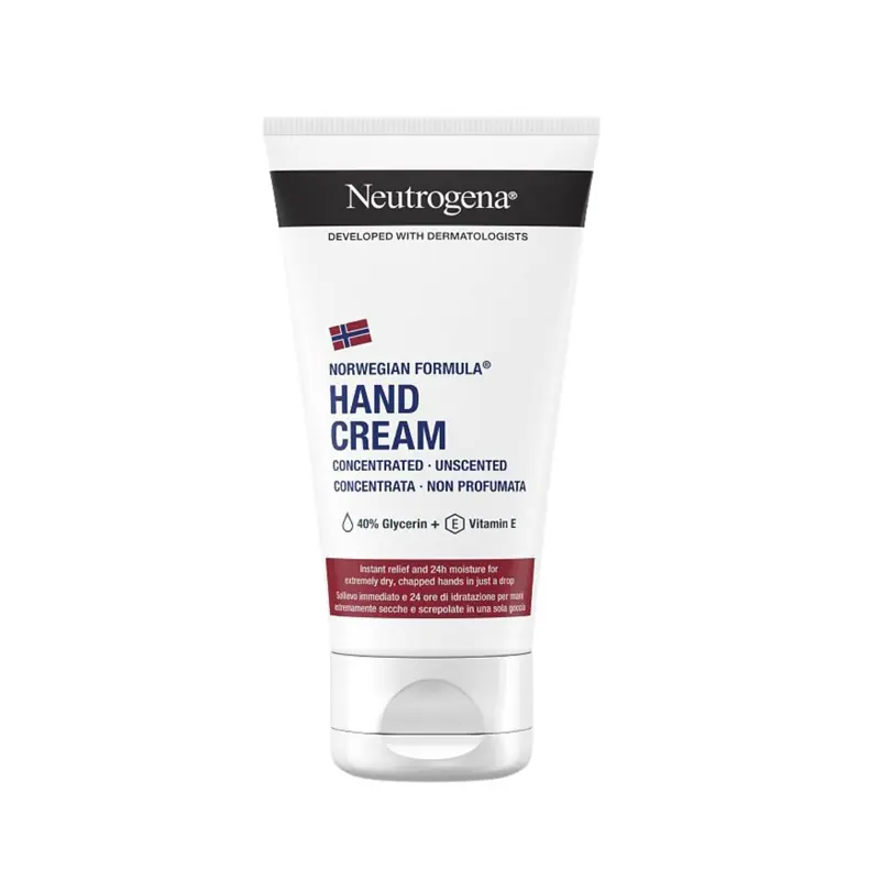 Neutrogena Concentrated Unscented Hand Cream, Ενυδατική Κρέμα Χεριών χωρίς Άρωμα, 75ml