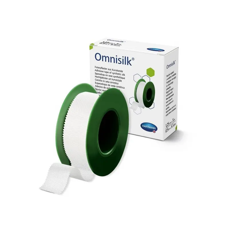 Hartmann Omnisilk, Αυτοκόλλητες ταινίες από συνθετικό μετάξι, 1.25cm x 5m, 1 τεμάχιο