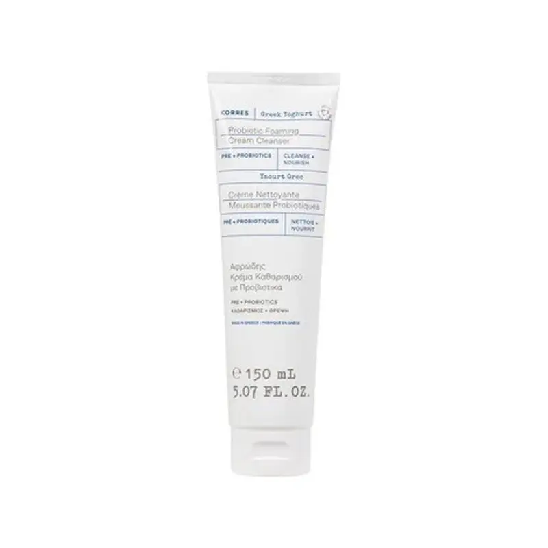 Korres Greek Yoghurt Probiotic Foaming Cream Cleanser, Αφρώδης κρέμα Καθαρισμού με Προβιοτικά, 150ml