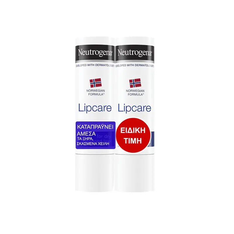Neutrogena Promo Lipcare Ενυδατικό Στικ Χειλιών, 2×4.8g
