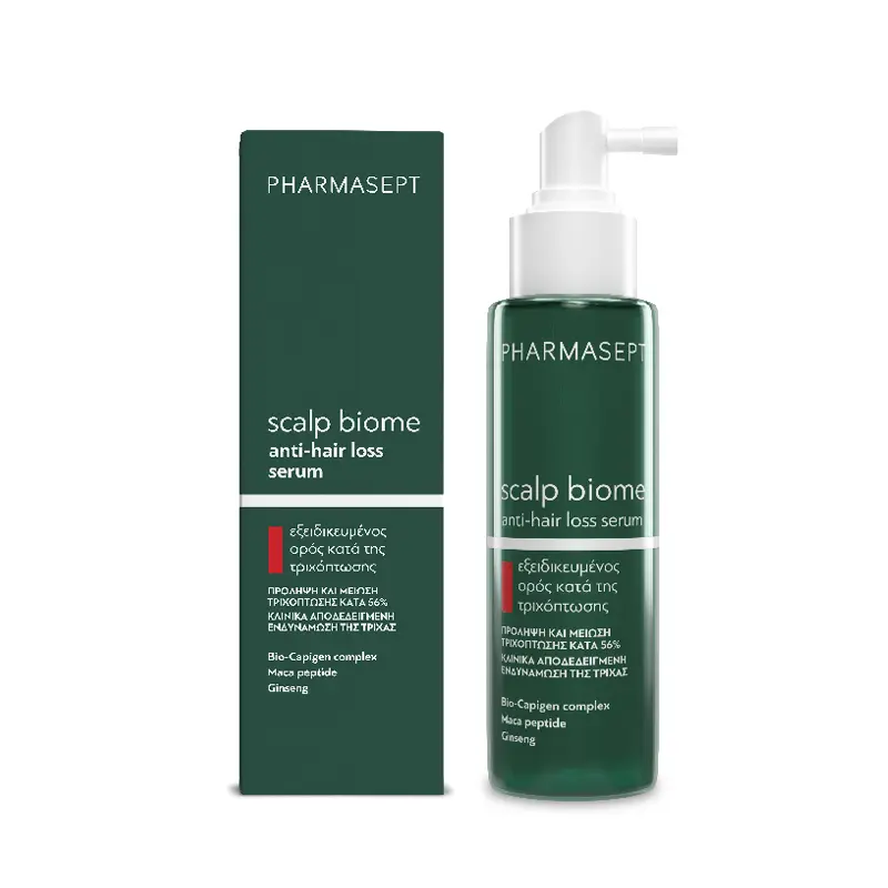 Pharmasept Scalp Biome Anti-Hair Loss Serum, Εξειδικευμένος Ορός κατά της τριχόπτωσης, 100ml
