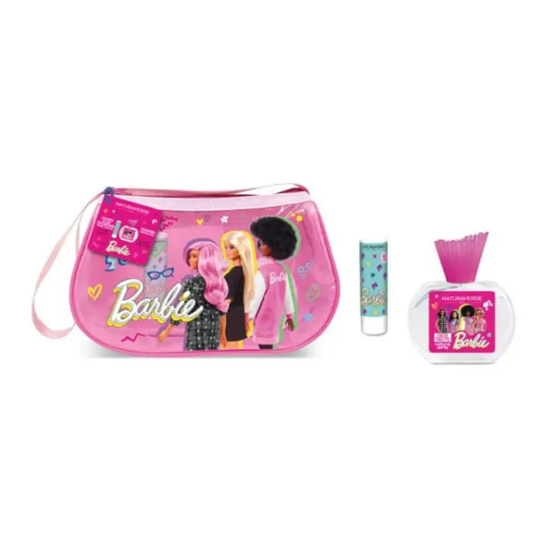 NaturaVerde Kids Barbie Τσάντα, Eau de Toilette 50ml & Lip Balm 5,7ml