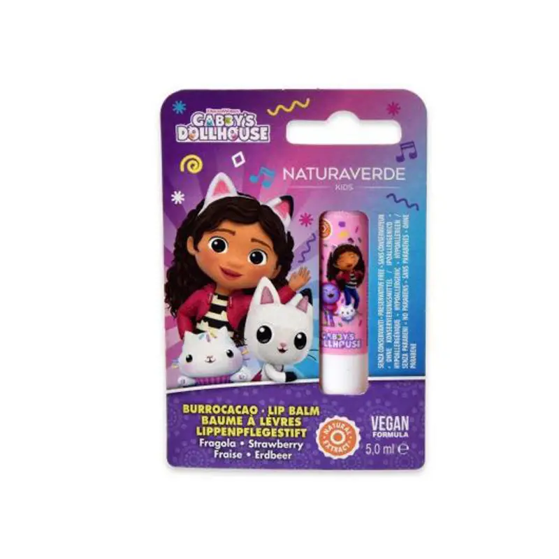 NaturaVerde Kids Gabby's DollHouse Lip Balm spf15, με άρωμα βανίλια, 5ml