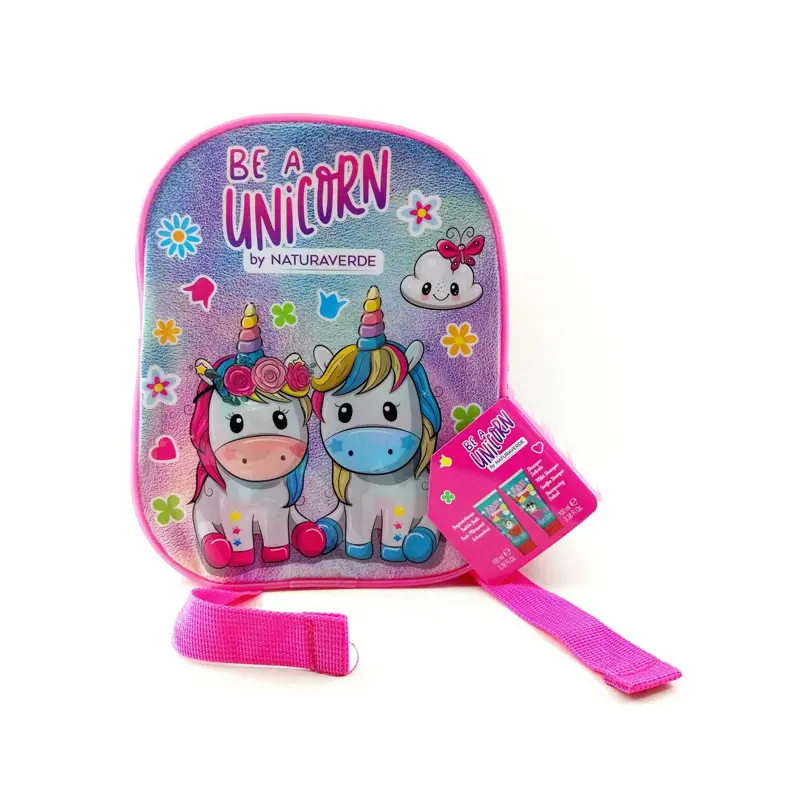 NaturaVerde Kids Be a Unicorn Τσάντα, Bubble Bath 100ml & Shampoo 100ml