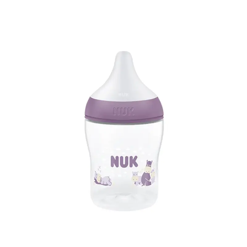 Nuk Perfect Match Hippo Μπιμπερό Πλαστικό, με μαλακή θηλή Σιλικόνης, 150ml