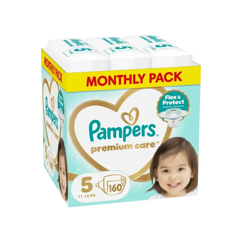 Pampers Premium Care No5, (11-16 kg), 160 τεμάχια