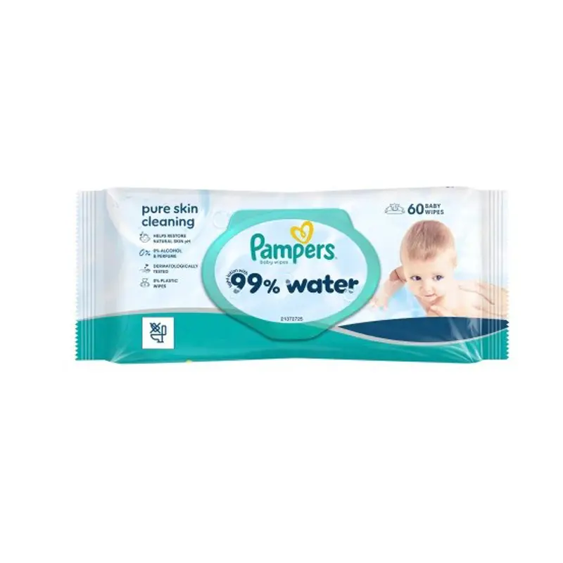 Pampers Baby Wipes 99% Water, 60 τεμάχια