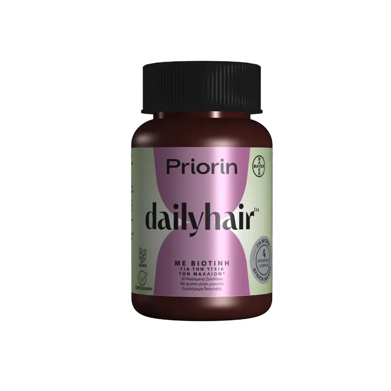 Priorin® DailyHair Gummies με βιοτίνη, για την υγεία των μαλλιών, 30 μασώμενα ζελεδάκια