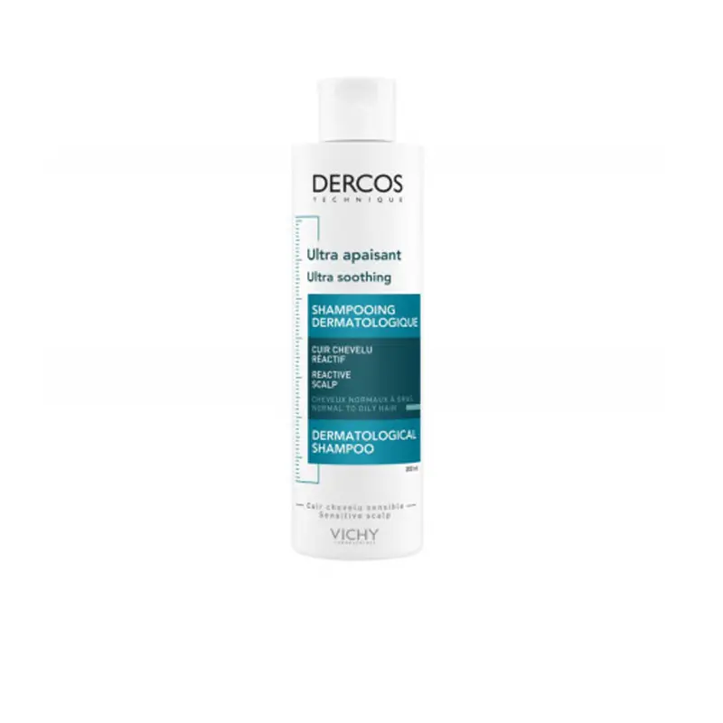 Vichy Dercos Ultra Soothing Shampoo, Σαμπουάν για κανονικά, λιπαρά μαλλιά, 200ml