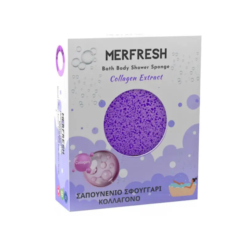 Merfresh Σαπουνένιο Σφουγγάρι με Κολλαγόνο, 1 τεμάχιο