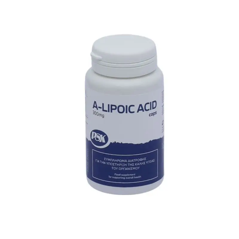 PSK A-Lipoic Acid 300mg, Συμπλήρωμα Διατροφής για την υποστήριξη της καλής υγείας του οργανισμού, 60 κάψουλες