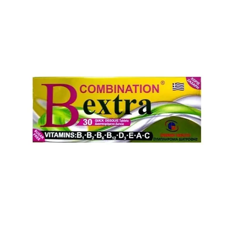 Medichrom B Combination Extra, Σύμπλεγμα Βιταμινών B, 30 Διασπειρώμενα Δισκία