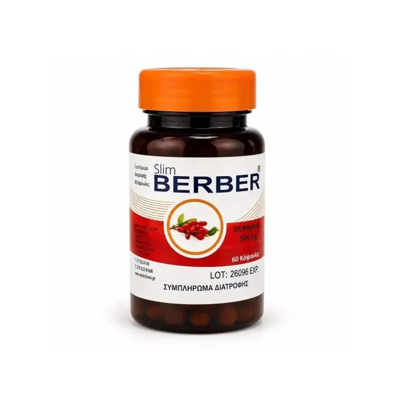 Medichrom Slim Berber Berberine 500mg, Συμπλήρωμα Διατροφής με Βερβερίνη, 60 Κάψουλες