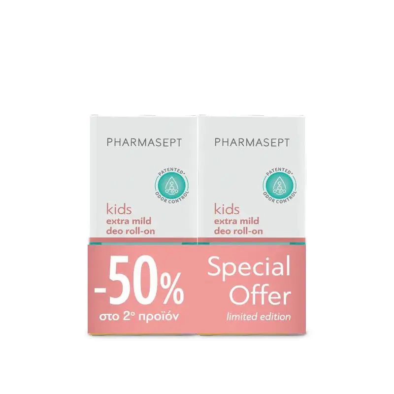 Pharmasept Kids Promo Pack Extra Mild Deo Roll-On, -50% στο 2ο προϊόν