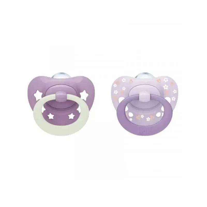 Nuk First Choice Classic Day & Night Πιπίλες Σιλικόνης, 18-36 μηνών, 2 τεμάχια